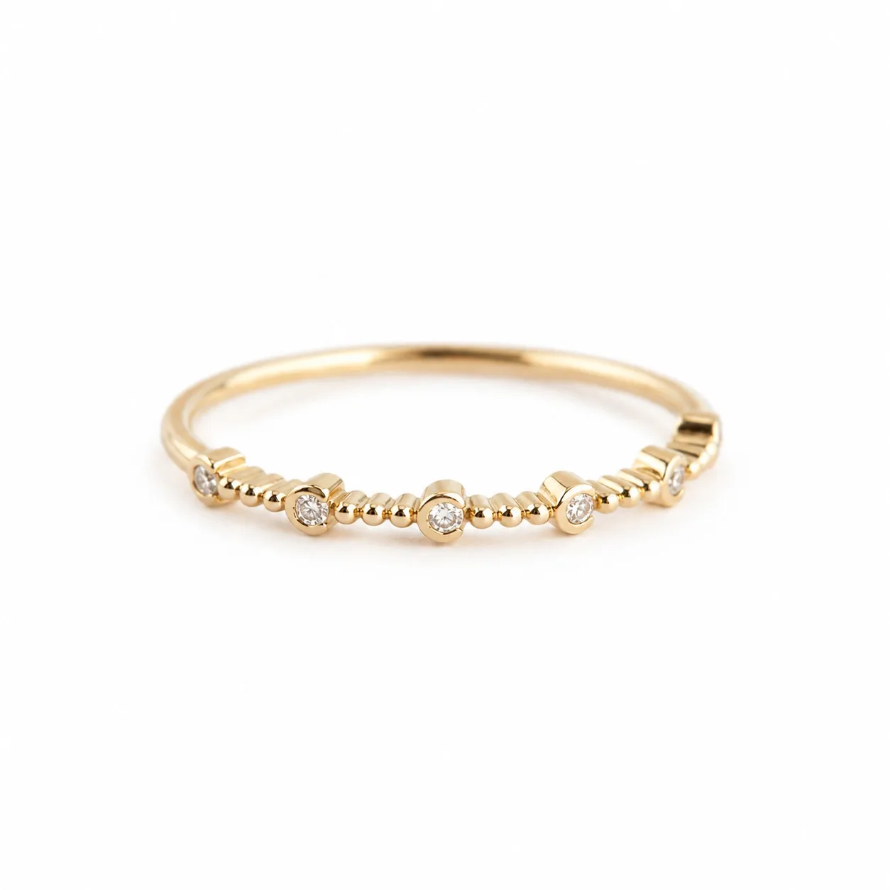 K10 ダイヤ/ ミルデザインリング 0.045ct